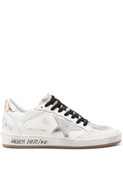 White and silver ball star sneakers Golden Goose - women